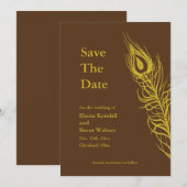 Save The Date Secouer vos plumes de queue Enregistrer la date br (Devant / Derrière)
