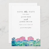 Save The Date Sedona Arizona Desert Mountain Enregistrer La Date (Devant / Derrière)
