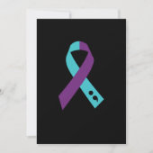 Save The Date Semicolon de ruban violet turquoise Prévention du  (Devant)