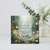 Save The Date Sentier enchanté de la forêt Fleurs Enregistrer la (Debout devant)