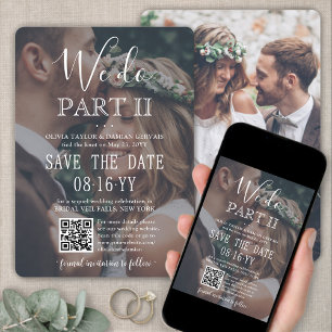 Save The Date Sequel Mariage 2 Photos & QR Overlay We Do Part II