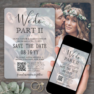 Save The Date Sequel Mariage QR Code & 2 Photos Nous faisons Par