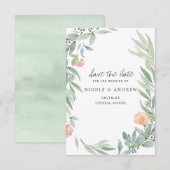 Save The Date Serene Botanical | Journée de pré-réservation de p (Devant / Derrière)