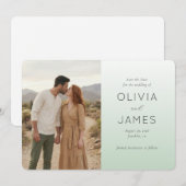 Save The Date Serene Mint Minimalist Photo (Devant / Derrière)