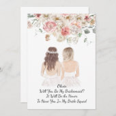 SAVE THE DATE SEREZ-VOUS MA PROPOSITION BRIDEMAID (Devant / Derrière)