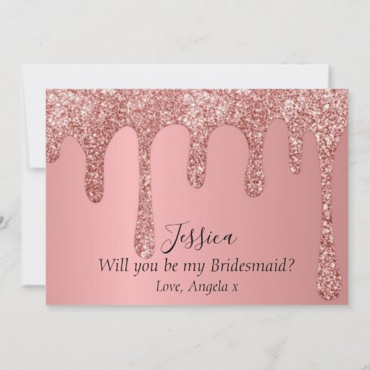 Save The Date Serez-Vous Mes Épouses De Parties scintillant Rose (Dos)