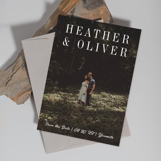 Save The Date Serif Minimaliste Photo