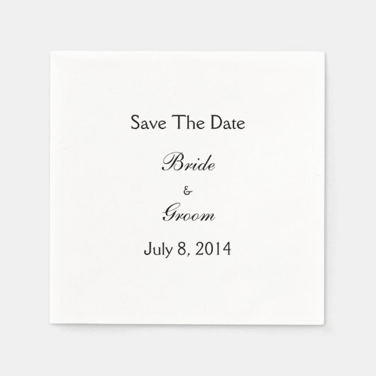 Save the date servetten (Voorkant)