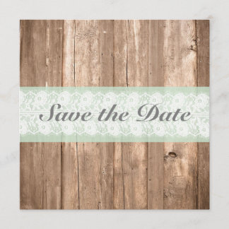 Save The Date Shabby Chic Rustic Mint Enregistrer La Date