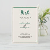 Save The Date Shamrock Adirondack Chaises Enregistrer la date (Debout devant)
