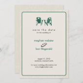 Save The Date Shamrock Adirondack Chaises Enregistrer la date (Devant / Derrière)