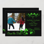 Save The Date Shamrock Enregistrer la date (Devant / Derrière)