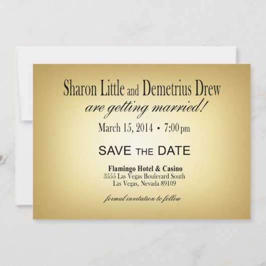 Save The Date Sharon & Demetrius Las Vegas Enregistrer la date (Dos)