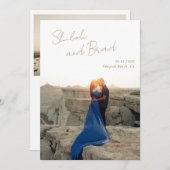 Save The Date Shiloh Antique Or Moderne Mariage élégant (Devant / Derrière)