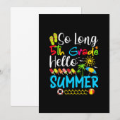 Save The Date Si Longue 5e Année Bonjour Été Dernier Jour De L'É (Devant / Derrière)