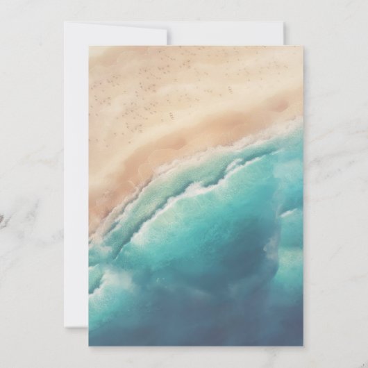 Save The Date Signature personnalisée Ocean Beach (Dos)