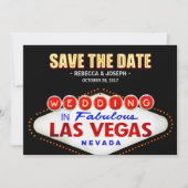 Save The Date Signe Las Vegas Neon - Enregistrer le Mariage de d (Devant)