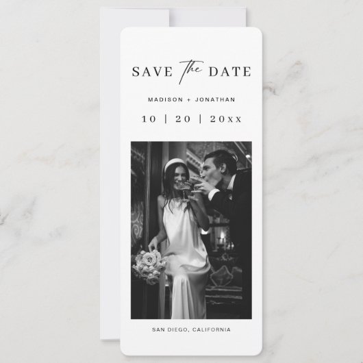 Save The Date Signet Photo Vieux Mariage argent (Devant)