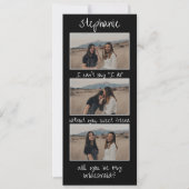 Save The Date Signet rétro 3 Photo Strip Bridesmaid (Devant)