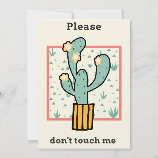 Save The Date S'Il Vous Plaît Ne Touchez Pas À Cactus (Devant)
