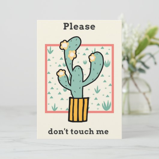 Save The Date S'Il Vous Plaît Ne Touchez Pas À Cactus (Debout devant)