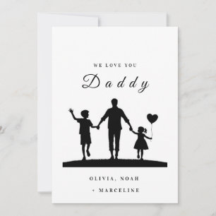 Save The Date Silhouette artistique personnalisée « On t'aime Pa