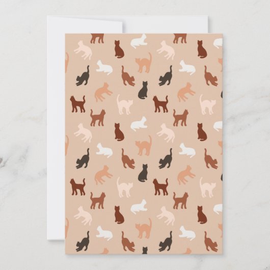 Save The Date Silhouette de chat (Devant)