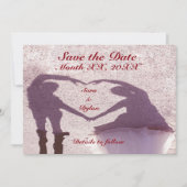 Save The Date Silhouette de couple nuptiale Coeur en Mariage de  (Devant)