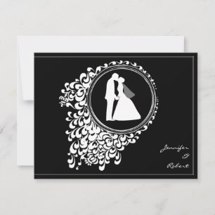 Save The Date Silhouette de couple romantique moderne Sauvez la 