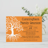 Save The Date Silhouette de l'arbre généalogique Orange Family R (Debout devant)