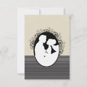 Save The Date Silhouettes de mariée et de chambre Enregistrer le (Devant)