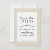 Save The Date Silhouettes de mariée et de chambre Enregistrer le (Dos)