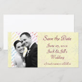 Save The Date Silktones Cream Enregistrer la date (Devant / Derrière)