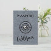 Save The Date Silver California Passport Enregistrer La Date (Debout devant)