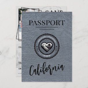 Save The Date Silver California Passport Enregistrer La Date