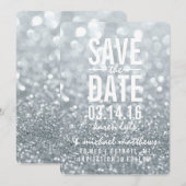 Save the Date | Silver Glit Fab (Voorkant / Achterkant)