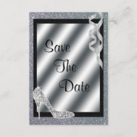 Silver Glittery Stiletto & Streamers Sweet 16