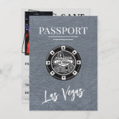 Save The Date Silver Las Vegas Passport Enregistrer La Date (Devant / Derrière)