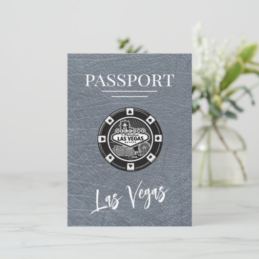 Save The Date Silver Las Vegas Passport Enregistrer La Date (Debout devant)
