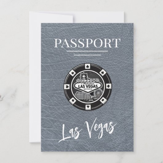 Save The Date Silver Las Vegas Passport Enregistrer La Date (Devant)