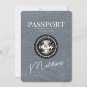 Save The Date Silver Maldives Passeport Enregistrer La Date (Devant)