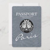 Save The Date Silver Paris Passport Enregistrer La Date (Devant)