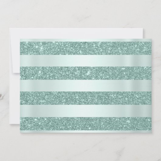 Save The Date Silver Royal Green Quinceanera Photo (Dos)