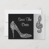 Save The Date Silver Stiletto & Treble Cleft 19ème Sauvegarder L (Devant)