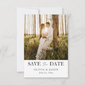 Save The Date Simple 2 Photo Mariage Épargnez la Date  (Devant)