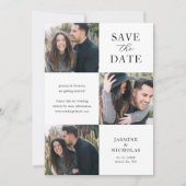 Save The Date Simple 3 Photo Mariage (Devant)
