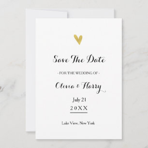 Save The Date Simple Annonce Élégante de Sauvegarder la Date   B