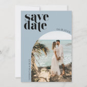 Save The Date Simple Arch Photo Beach Mariage Enregistrer la dat (Devant)