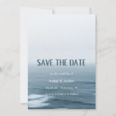 Save The Date Simple Art Waves Beach Wedding Enregistrer la date (Devant)