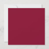 Save The Date Simple Artsy Minimal Photo Cranberry Red Mariage (Dos)